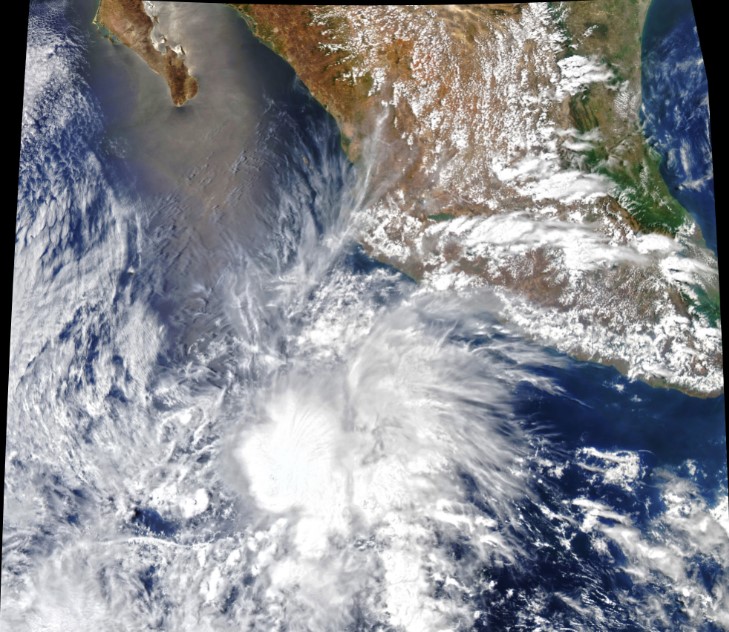 Imagem da semana: tempestade tropical precoce a leste do Pacífico