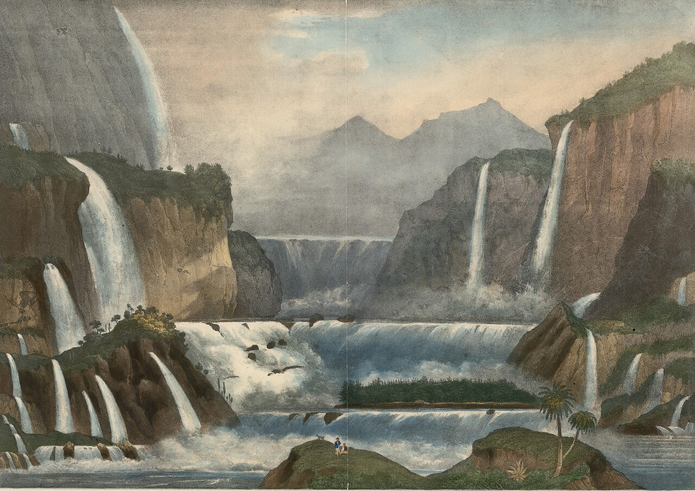 Edmilson Volpi: Os gráficos do século XIX que colocam cachoeiras em paisagens impossíveis