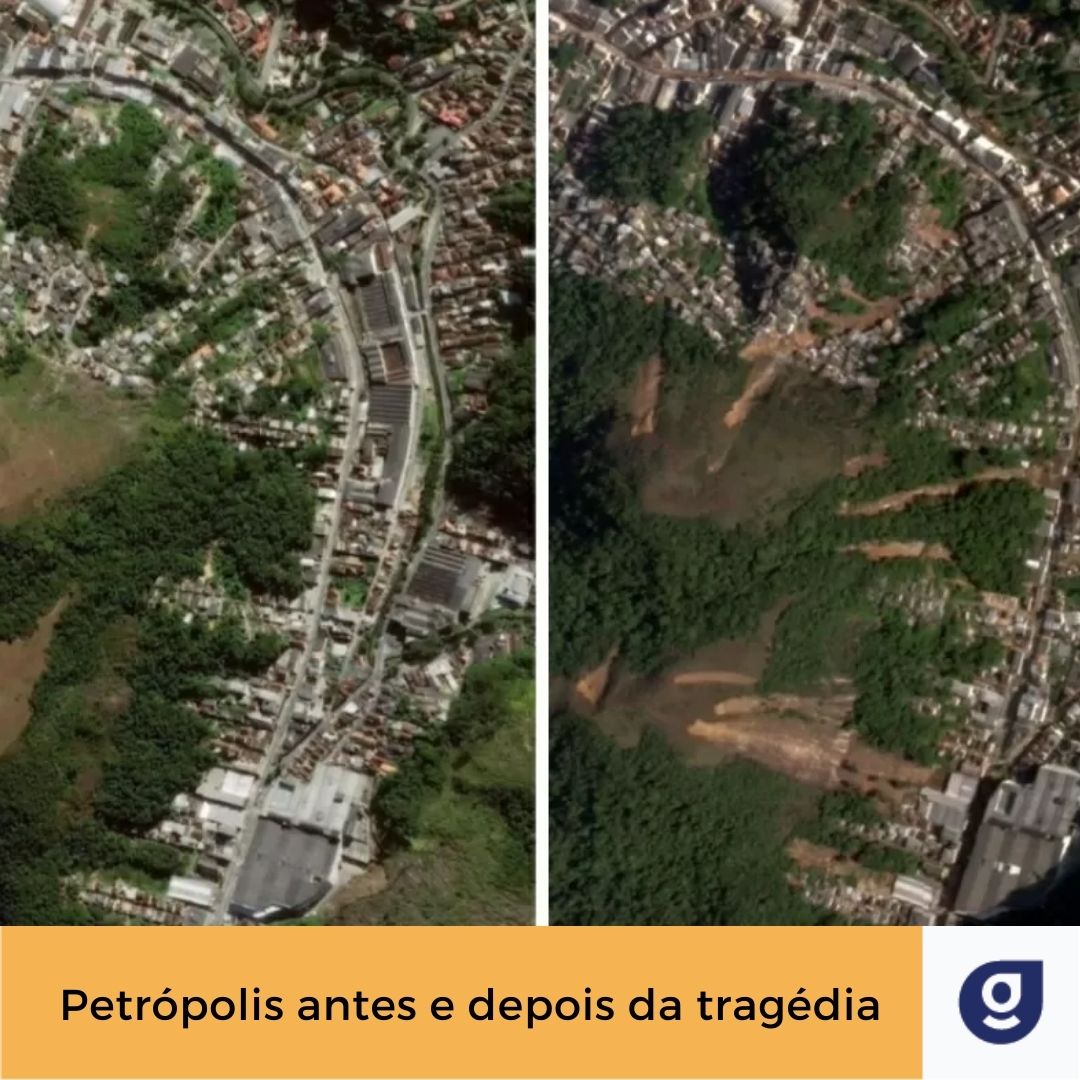 Petrópolis, antes e depois da tragédia Petrópolis