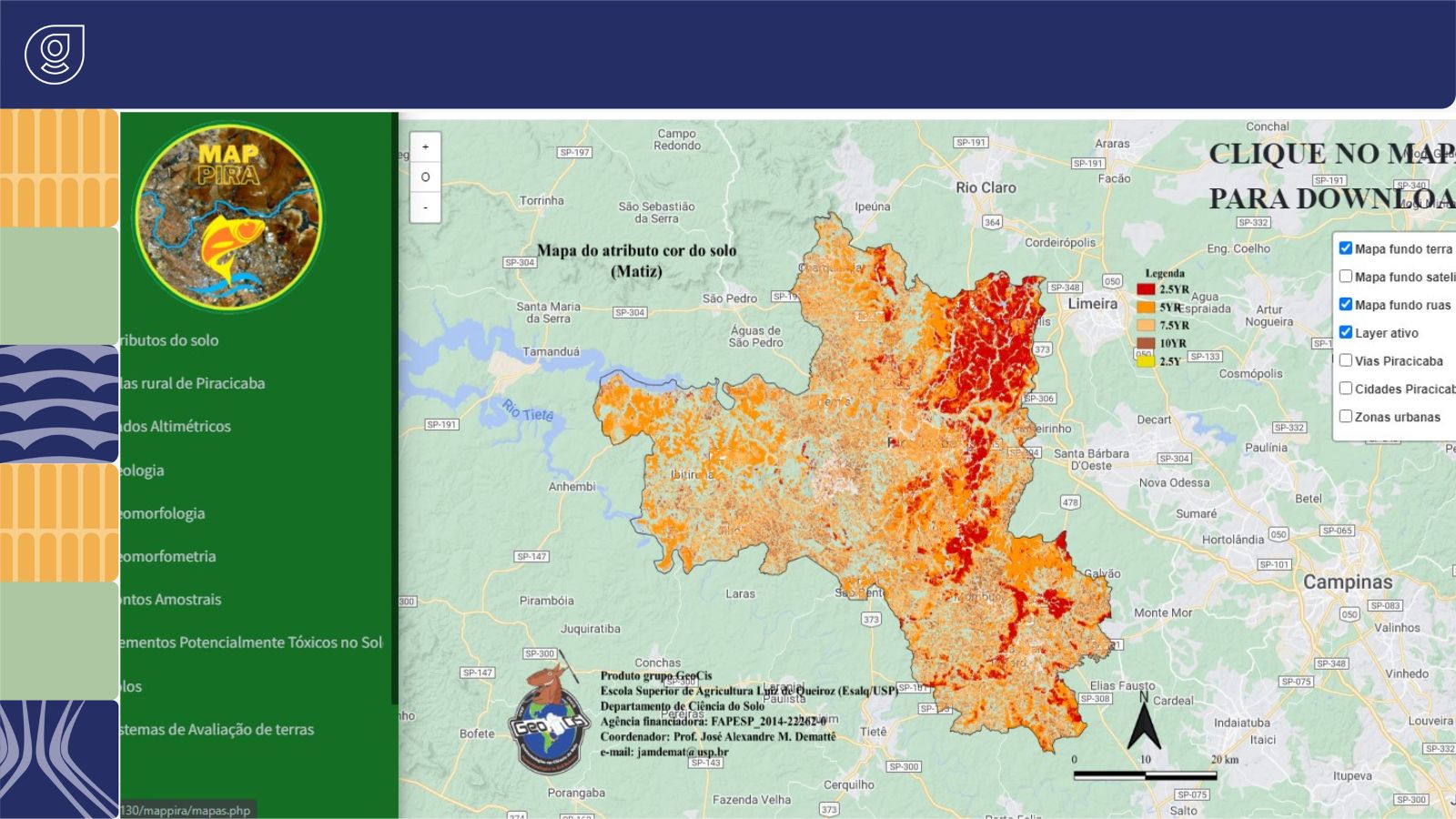 Map-Pira reúne dados de solo de Piracicaba e região Everest
